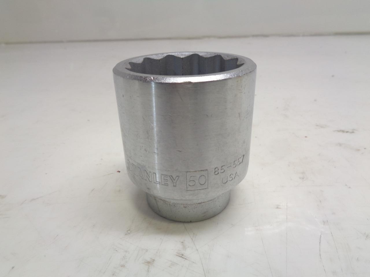 NEW STANLEY 2" (50mm) 12-POINT SOCKET CHROME 85-557 R22