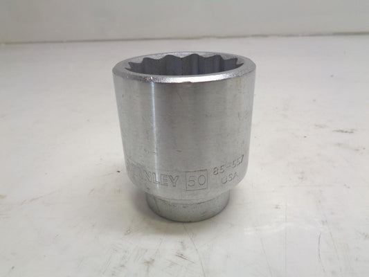 NEW STANLEY 2" (50mm) 12-POINT SOCKET CHROME 85-557 R22