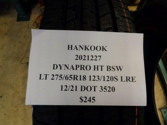 1 New Hankook DynaPro HT BSW 275/65R18 123/120S LRE 2021227