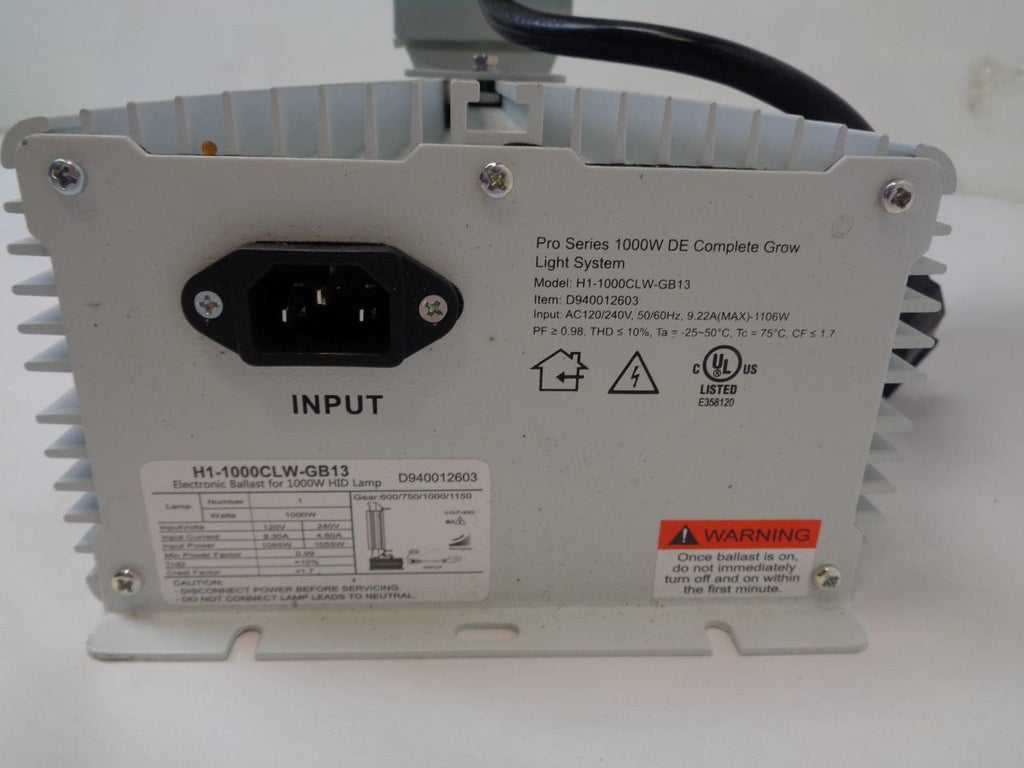 NEW HYDRO CRUNCH PROSERIES 1000W DOUBLE ENDED 120-240V OPENGROWLIGHT D940012603