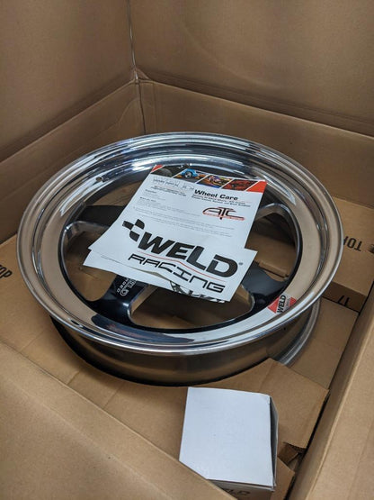 1 WELD 71HB8050A21A S71 WHEEL 18X5 5X114.3 ET-23 BLACK CENTER POLISHED NEW B2