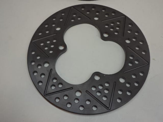 1 NEW PAIR OF GENERAL FRONT DRILLED SLOTTED THREE BOLT ALUMINUM 10.95" ROTOR R16
