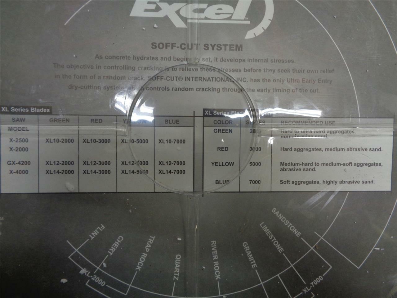 NEW HUSQVARNA EXCEL SOFF-CUT 14" .120" GREEN DIAMOND BLADE XL14-2000 SP1T1