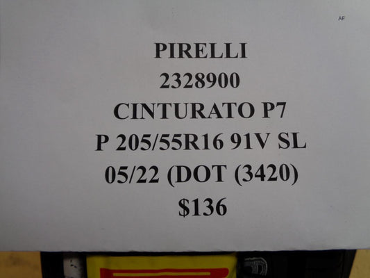 2 PIRELLI CINTURATO P7 P 205 55 16 91V SL ALL SEASON TIRES 2328900 CQ1
