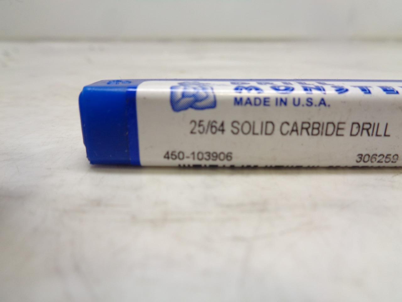 2 PACK DRILL MONSTER 450-103906 CARBIDE END MILL 25/64"x2-1/2" 2 FLUTE R22T6BM