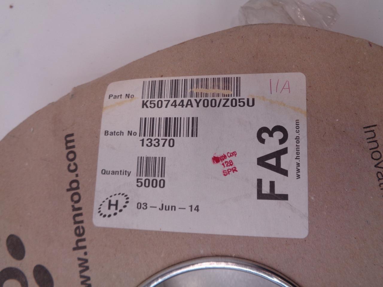 NEW HENROB INNOVATIVE JOINING SOLUTIONS REEL OF K-RIVETS K50744AY00/Z05U R32T1