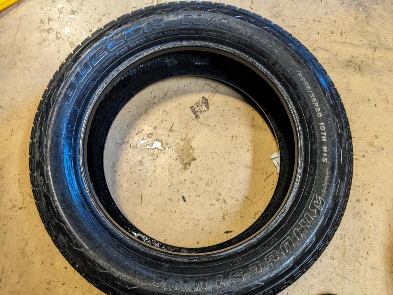 USED BRIDGESTONE DUELER H/L ALENZA TPC P 255 55 20 107H SL TIRE 007156 CQ1