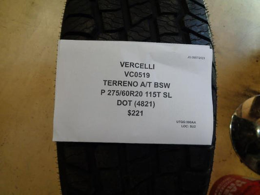 VERCELLI TERRENO A/T BSW P 275 60 20 115T SL ALL TERRAIN TIRE VC0519 BQ4