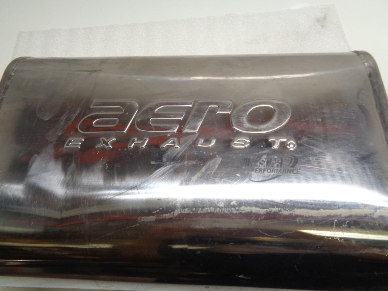AERO EXHAUST STAINLESS STEEL 3" - 2.5" OFFSET CENTER MUFFLER OVERALL LENGTH 24"