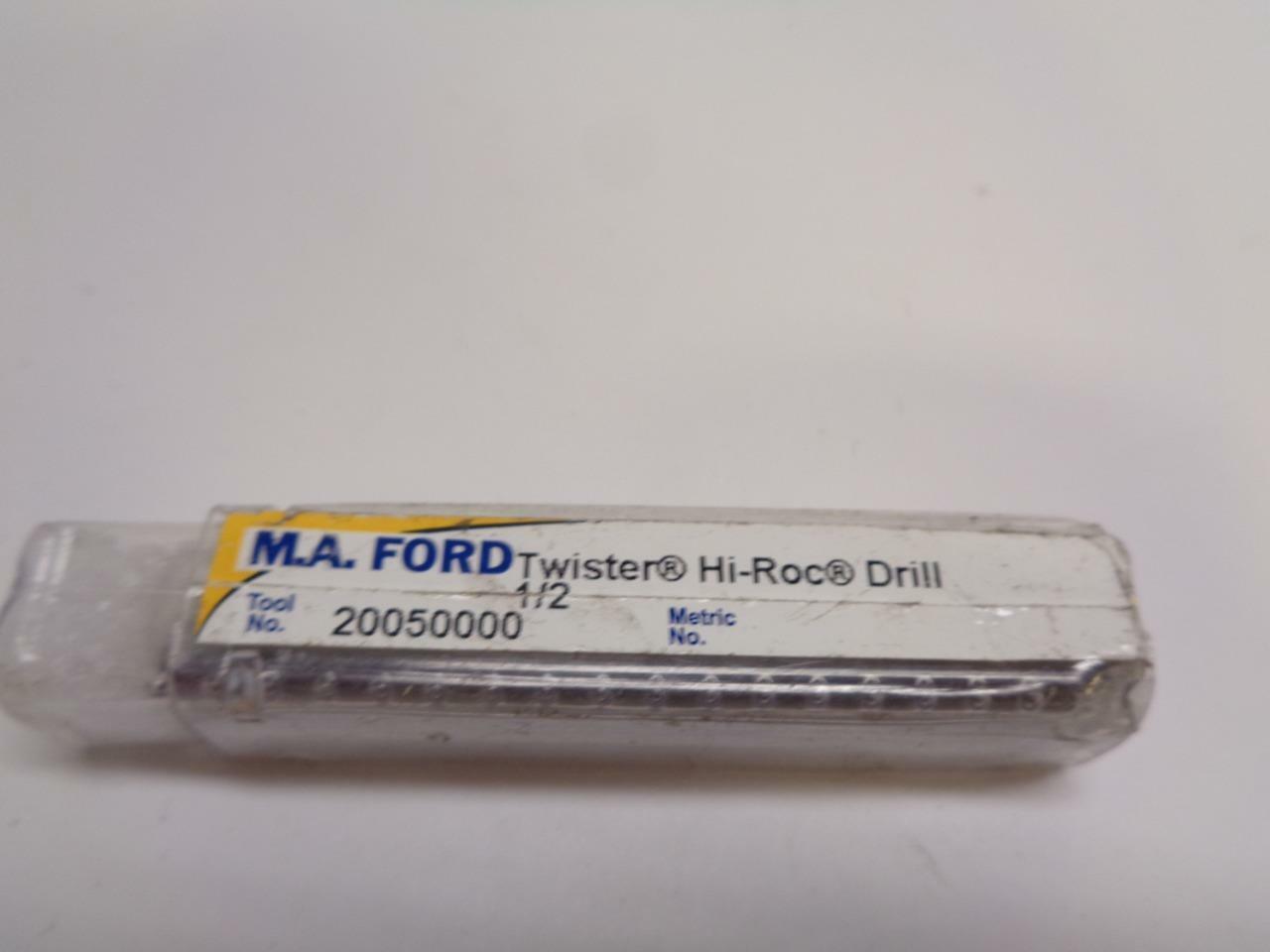M.A. FORD CARBIDE HI-ROC STRAIGHT FLUTE CARBIDE DRILL 1/2" 2005000