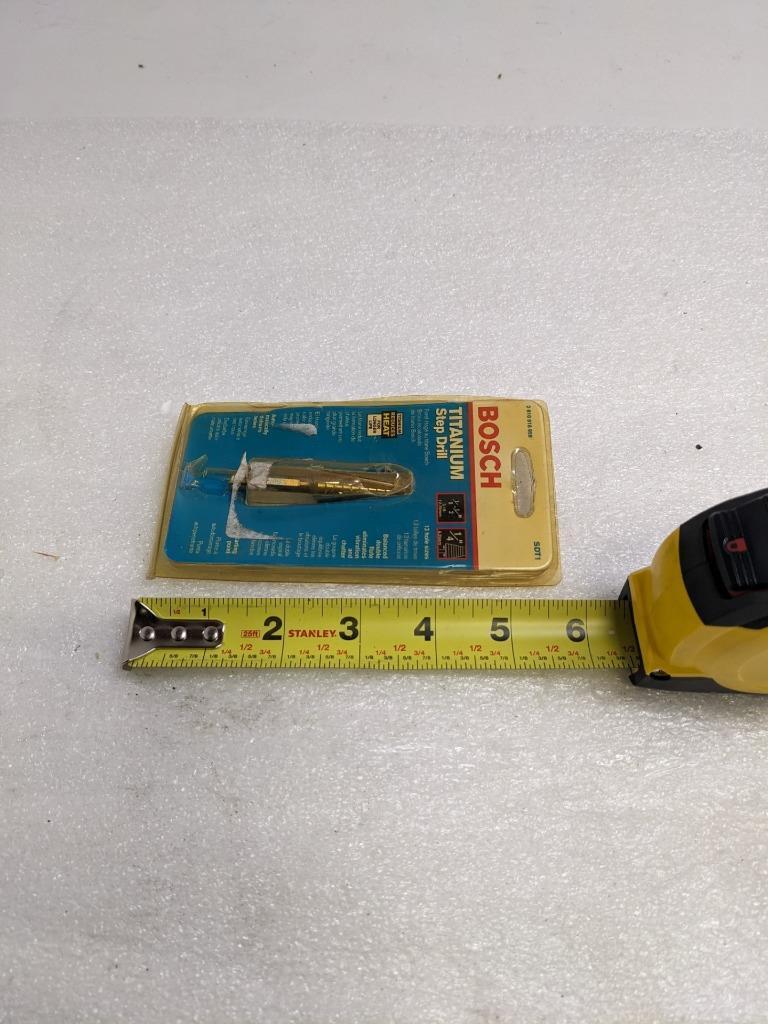 BOSCH 2610918959 TITANIUM STEP DRILL BIT 1/8"-1/2" DIA. 3" OAL NEW R22T5