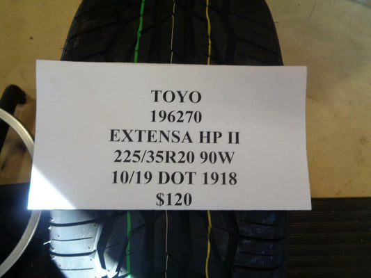 4 NEW TOYO EXTENSA HP II P 225 35 20 90W XL ALL SEASON TIRES 196270