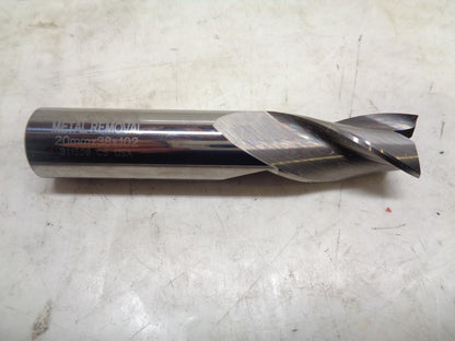 NEW METAL REMOVAL 20mmx38mmx102mm CARBIDE END MILL M32742 311538 3 FLUTE R22T6BF
