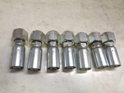 1 NEW PACK OF 7 WEATHERHEAD EATON COLL-O-CRIMP IOU-S72 FEM SWIVEL FITTINGS R10TD