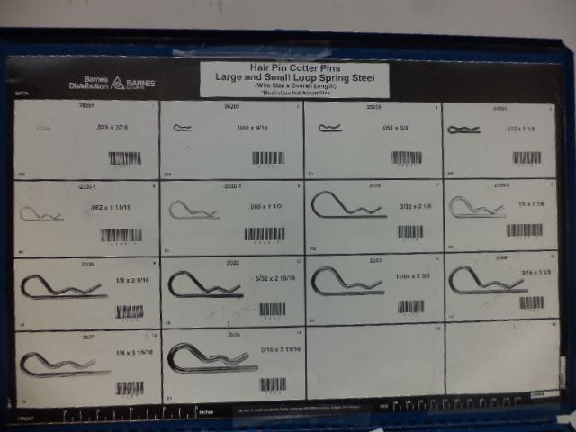 BARNES DISTRIBUTION L59204 LARGE AND SMALL LOOP HAIR PIN COTTER PINS KIT R22