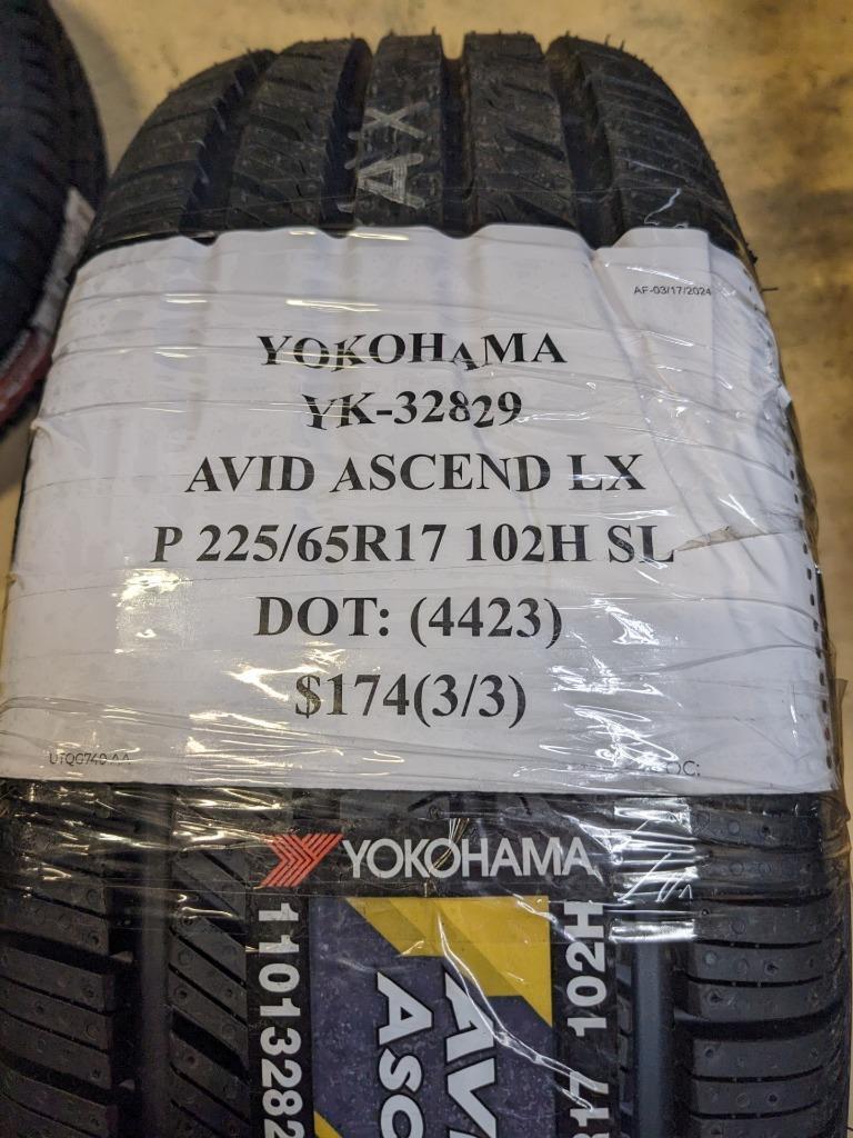 YOKOHAMA AVID ASCEND LX P 225 65 17 102H SL TIRE 32829 CQ1