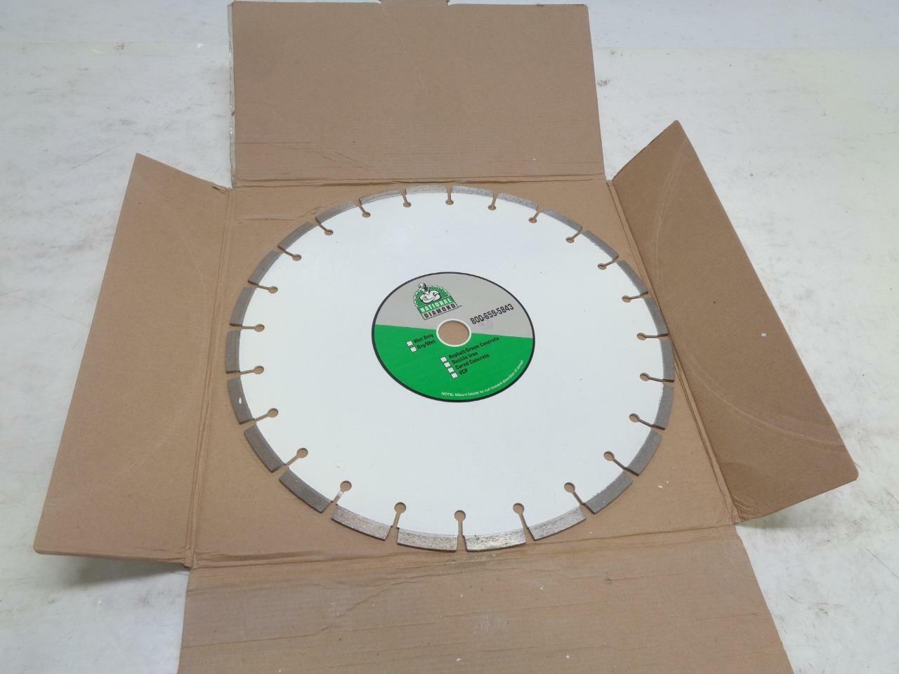 NEW NATIONAL DIAMOND 14" SAW BLADE SP1T1