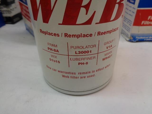 4-PACK NEW OLD STOCK WEB W8A OIL FILTERS R6TA