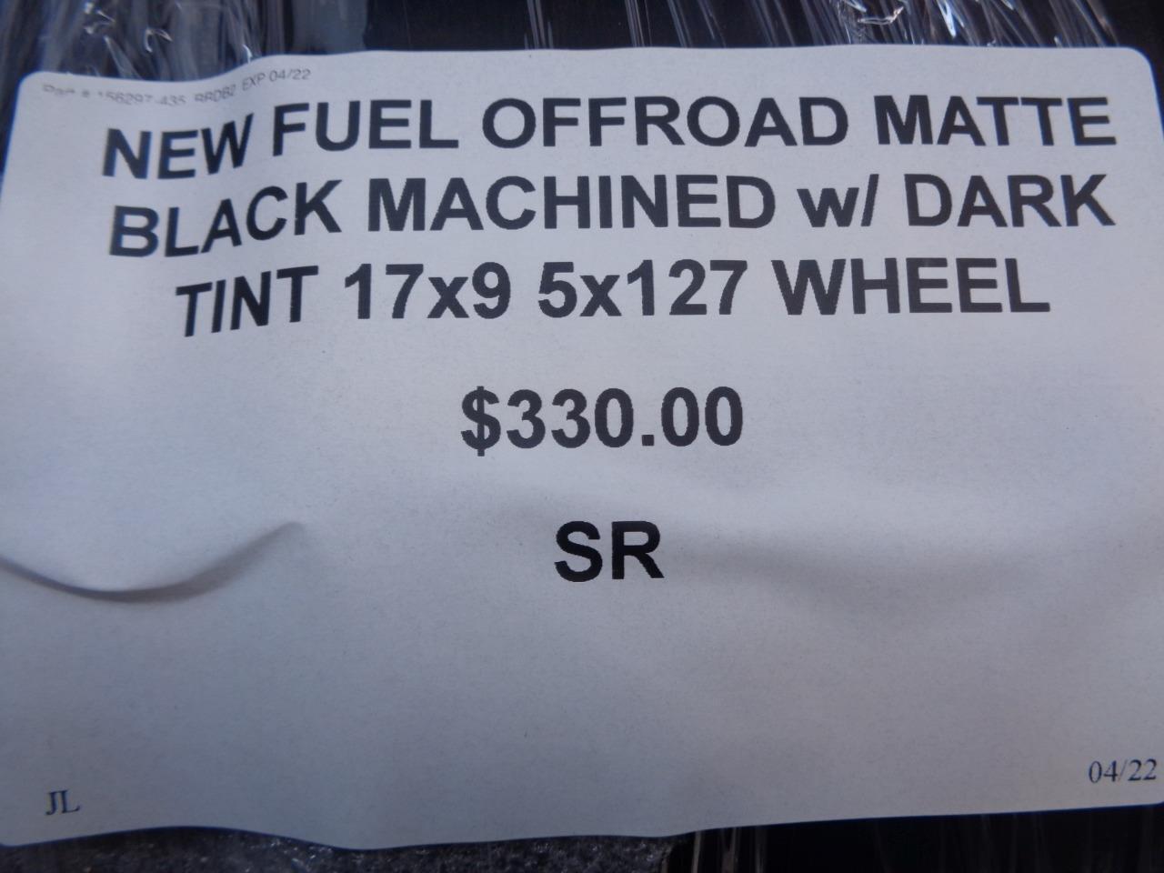 NEW FUEL OFFROAD MATTE BLACK MACHINED w DARK TINT 17x9 ET1 D56417907350 WHEEL SR