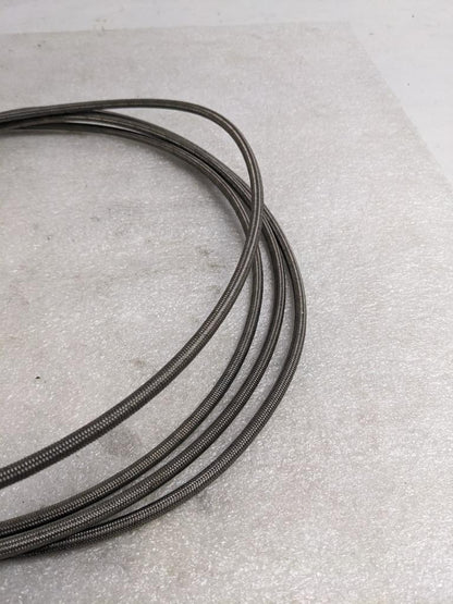 UNBRANDED BRAIDED SS BRAKE HOSE 13.83' OAL 1/8" ID 1/4" OD PTFE NEW R5TA