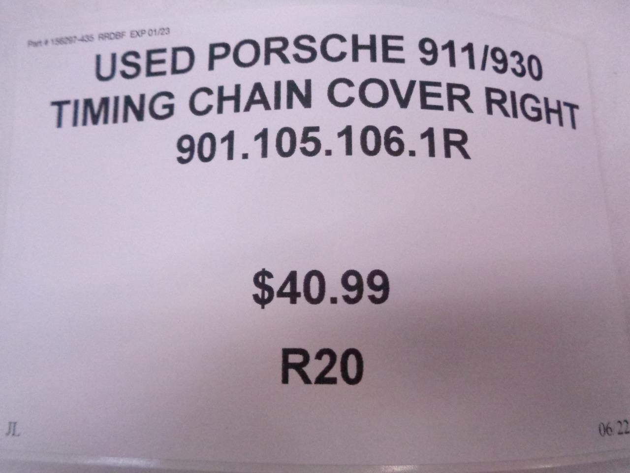 USED PORSCHE 911/930 TIMING CHAIN COVER RIGHT 901.105.106.1R R24T1