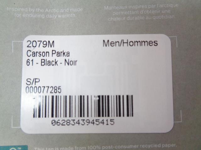 CANADA GOOSE MENS CARSON PARKA BLACK S/P 2079M NEW SR