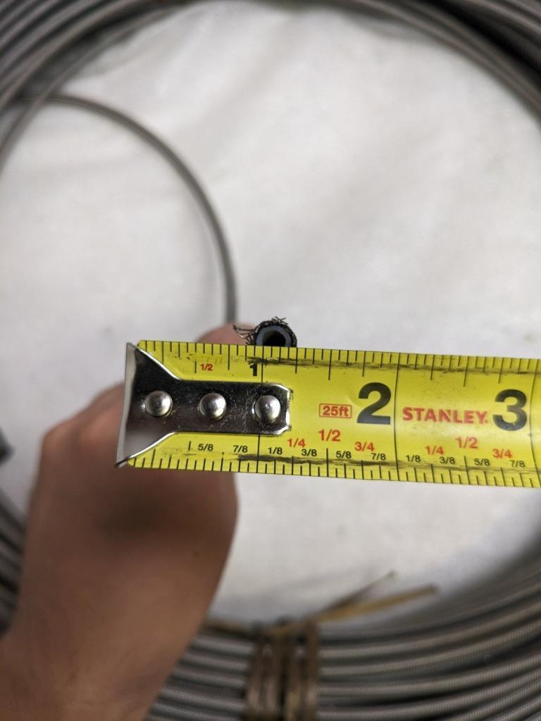 UNBRANDED BRAIDED METAL BRAKE HOSE 340' TEFLON LINED 3/16" ID 5/16" OD NEW R3T3