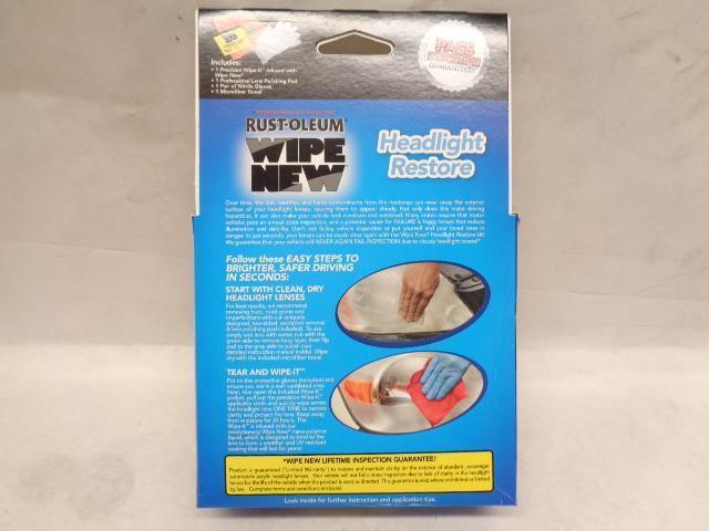 NEW PACK OF 6 RUST-OLEUM WIPE NEW HEADLIGHT RESTORE CLOTH & KIT R28