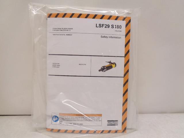 NEW ATLAS COPCO STRAIGHT PNEUMATIC DIE GRINDER 18000RPM LSF29 S180 R29
