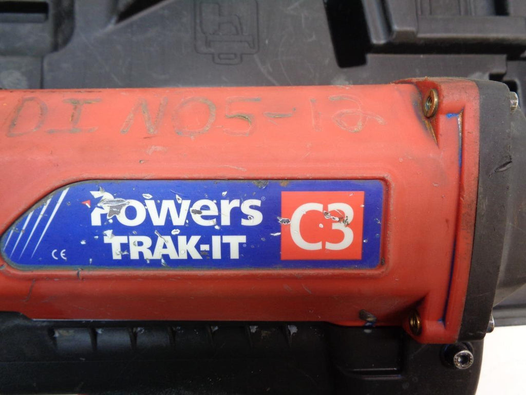 USED RED POWERS TRAK IT GAS NAILER C3 55011  MISSING CHARGING CORD  BSR35