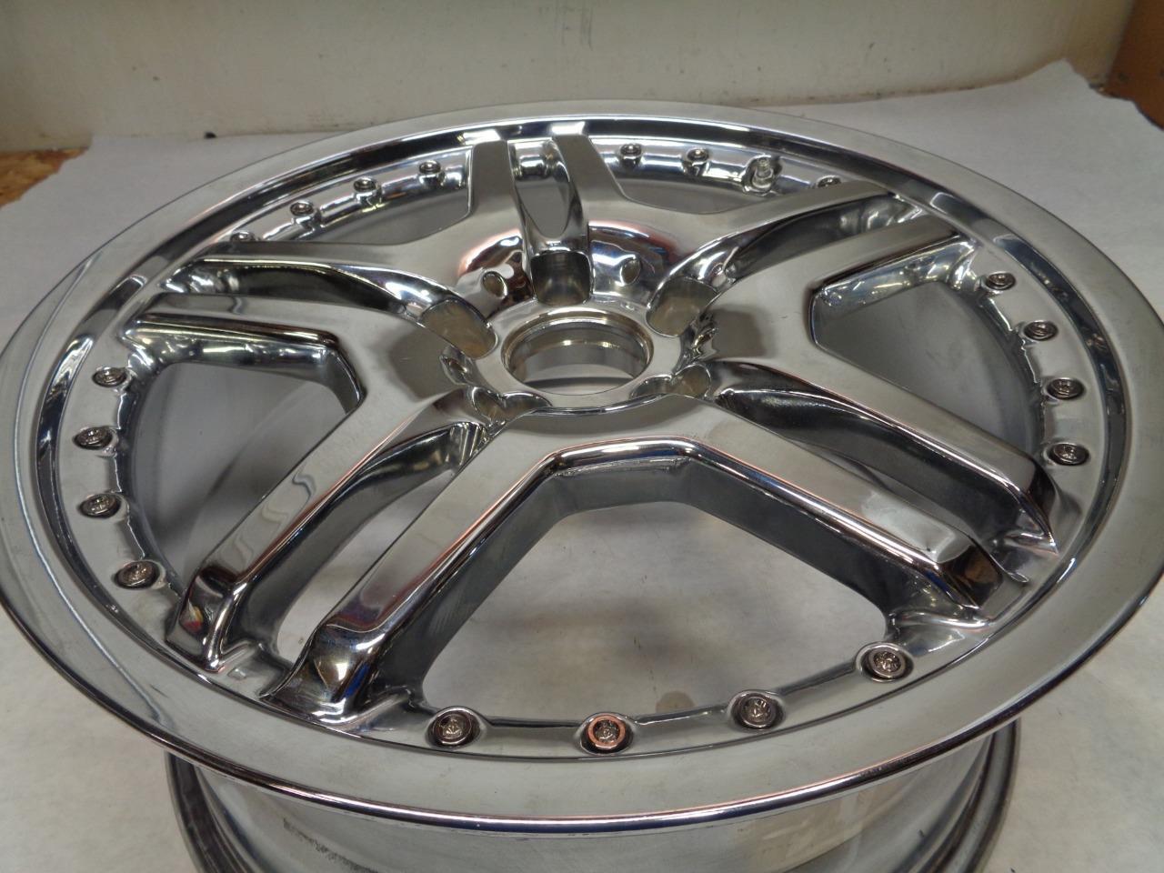 1 NEW ASA AR9 TWO PIECE CHROME WHEEL 18X8 5X120 ET45 WR