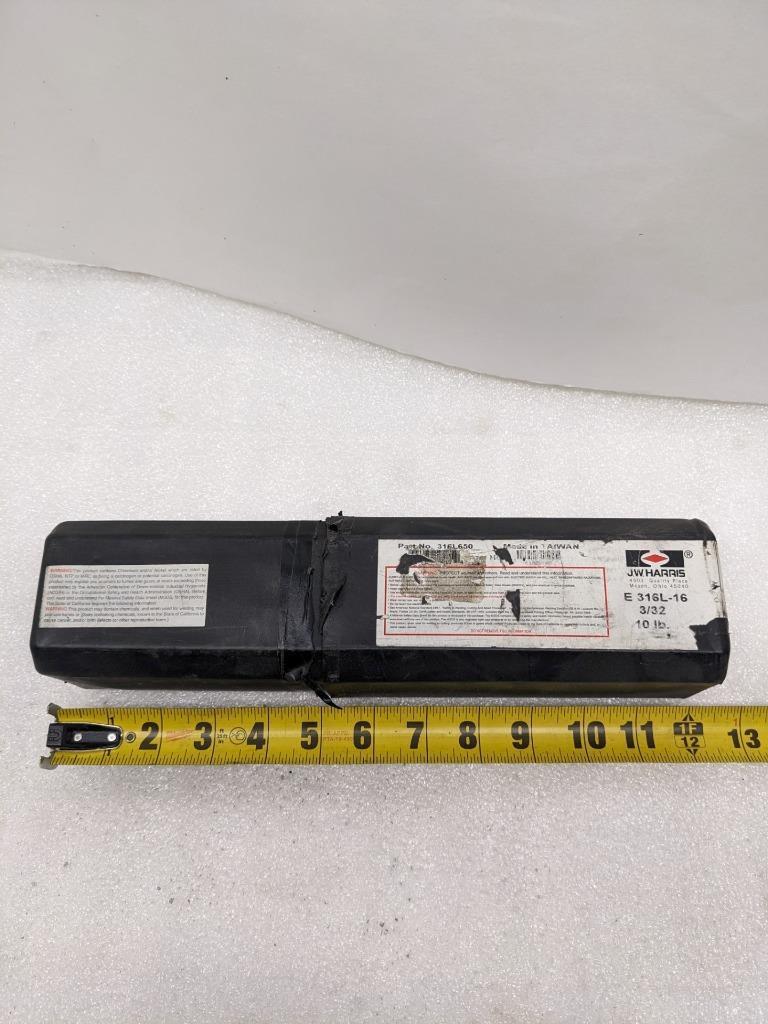 J.W. HARRIS 316L650 316L 3/32" WELDING ELECTRODES SS AWS/SFA A5.4 10 LBS NEW R27