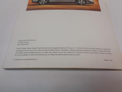 Porsche Boxster 1996 Edition Brochure USED GENUINE R25