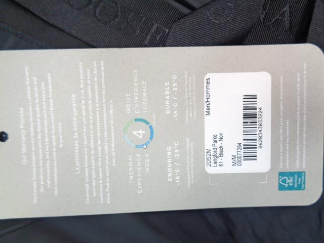 CANADA GOOSE MENS LANGFORD PARKA BLACK M/M 2052M NEW SR