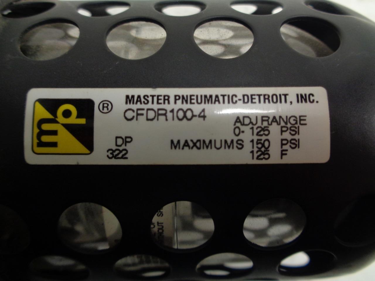 NEW MASTER PNEUMATIC FILTER/REGULATOR (NO GAUGE) CFDR100-4 R6TD