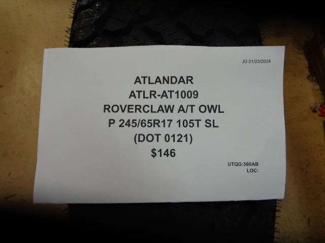 ATLANDAR ROVERCLAW A/T OWL P 245 65 17 105T SL TIRE ATLR-AT1009 CQ1