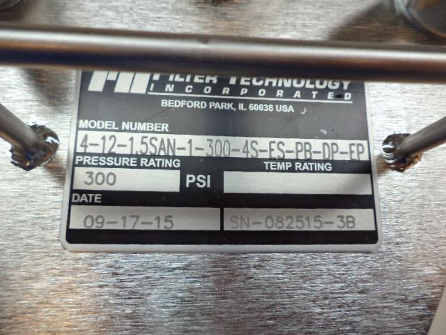 FILTER TECHNOLOGY INC FILTRATION SYSTEM 4-12-105AN-1-300-4S-ES-PD-DP-EP NEW J1