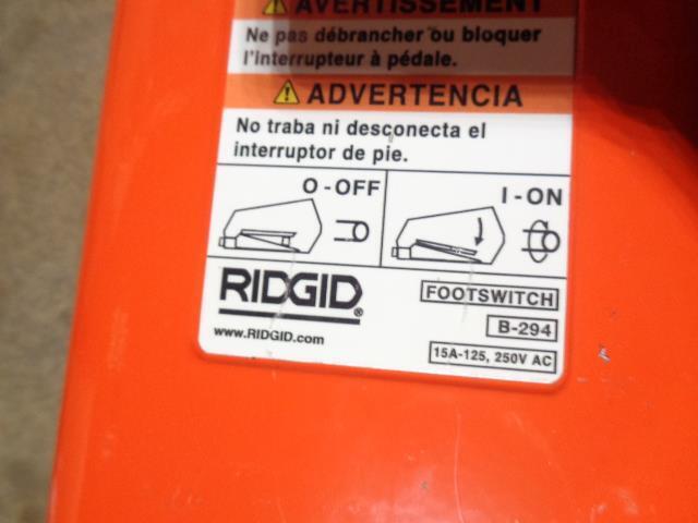RIDGID MODEL 535 THREADING MACHINE FOR 1/8"-2" PIPE 2HP MANUAL CHUCK NEW #1 B2