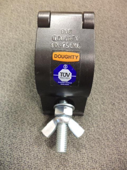 DOUGHTY HEAVY DUTY LIGHTWEIGHT HANGING HOOK CLAMP SWL750KG R17T2