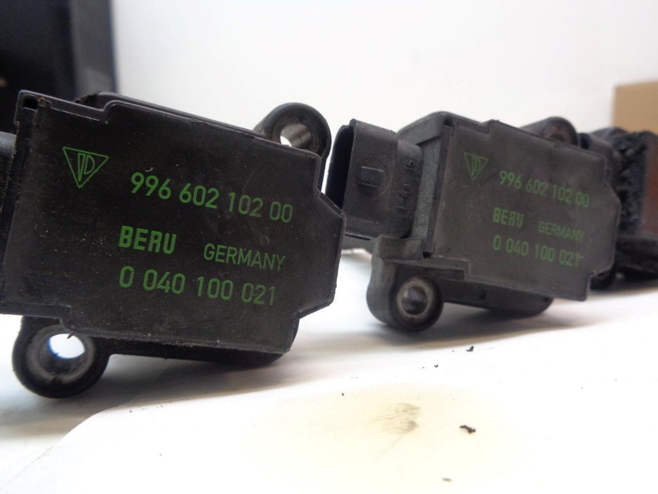 USED SET OF 6 PORSCHE 996 986 BOXSTER BERU IGNITION COILS 996.602.102.00  R25T5