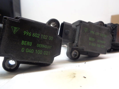 USED SET OF 6 PORSCHE 996 986 BOXSTER BERU IGNITION COILS 996.602.102.00  R25T5