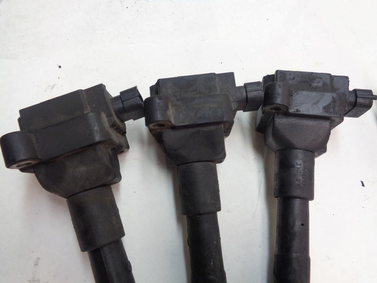 USED SET OF 6 PORSCHE 996 986 BOXSTER BERU IGNITION COILS 996.602.102.00  R25T5
