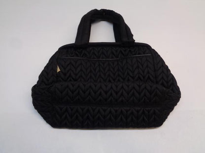 1 NEW HAPP PAIGE CARRYALL DIAPER BAG BLACK HERRINGBONE & GOLD ACCENT SR