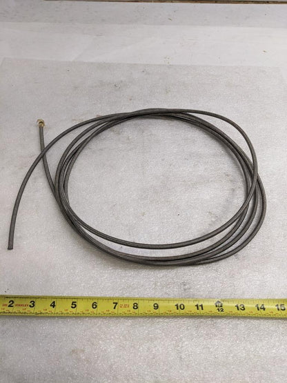 UNBRANDED BRAIDED SS BRAKE HOSE 13.83' OAL 1/8" ID 1/4" OD PTFE NEW R5TA