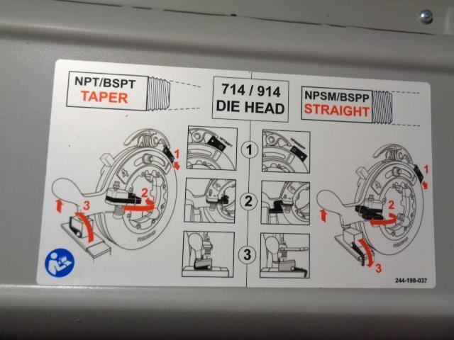 RIDGID 1224 PIPE THREADING MACHINE WITH 1/4"-2" UNIVERSAL DIE HEAD NEW B2