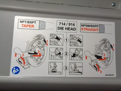 RIDGID 1224 PIPE THREADING MACHINE WITH 1/4"-2" UNIVERSAL DIE HEAD NEW B2