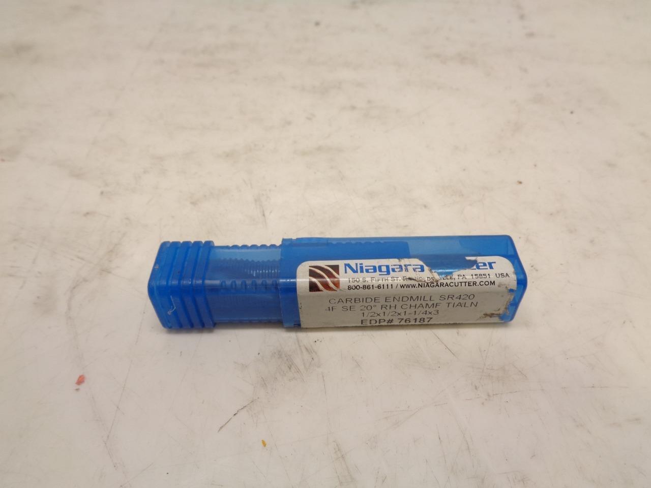 NEW NIAGARA 76187 CARBIDE END MILL 1/2"x1-1/4" 4 FLUTE R22T6BA