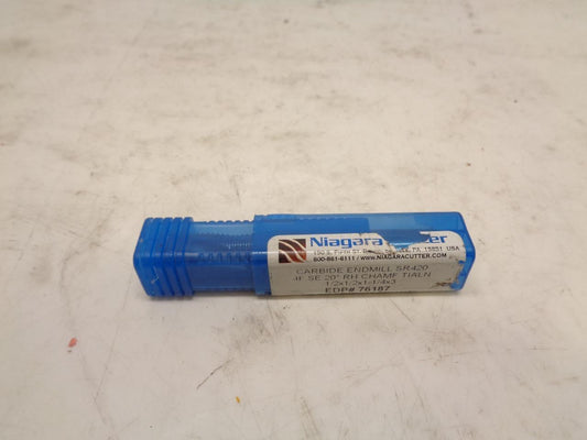 NEW NIAGARA 76187 CARBIDE END MILL 1/2"x1-1/4" 4 FLUTE R22T6BA