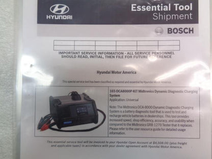 MIDTRONICS DCA-8000P DIAGNOSTIC CHARGING SYSTEM KIT AND PRINTER W/O CART NEW R27