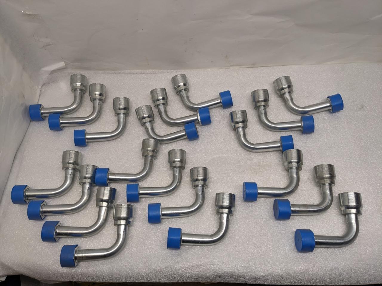 1 PACK OF 4 EATON 1-1/16"x12" 90° ELBOW HYDRAULIC HOSE FITTINGS 16-22 R10